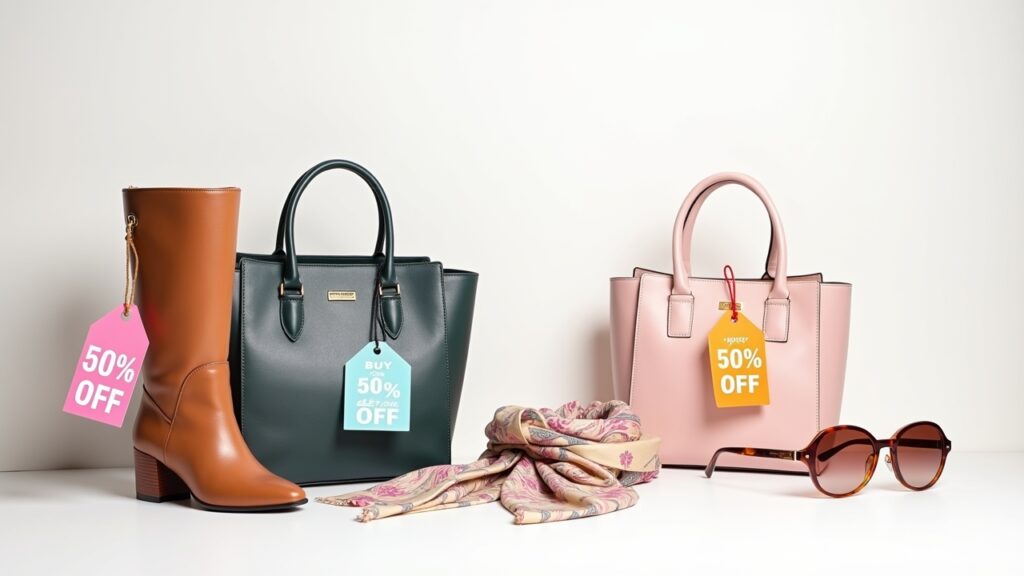 Fashion items with coupon discounts