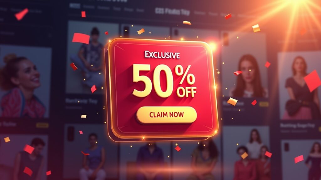Exclusive discount popup