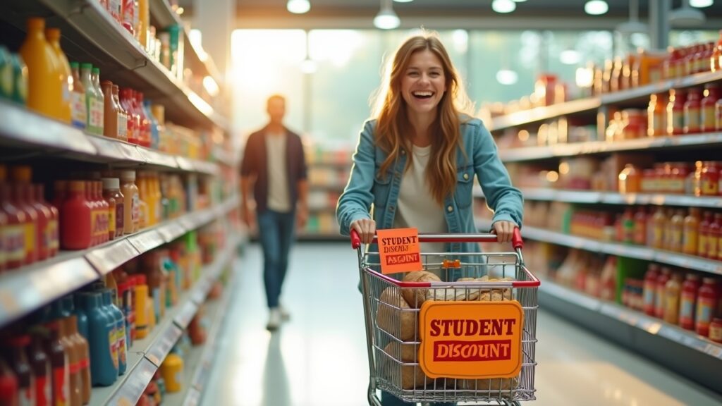 Shopping cart with student discount