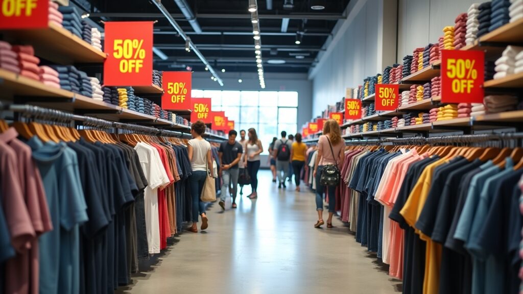 In-store outlet section