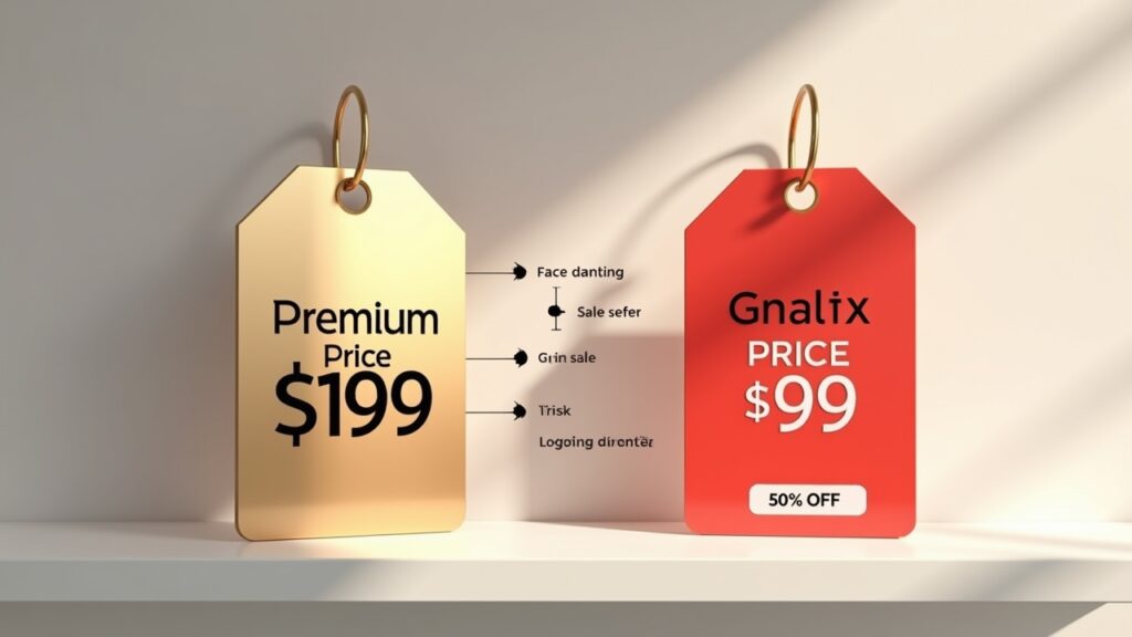 Premium vs sale price comparison