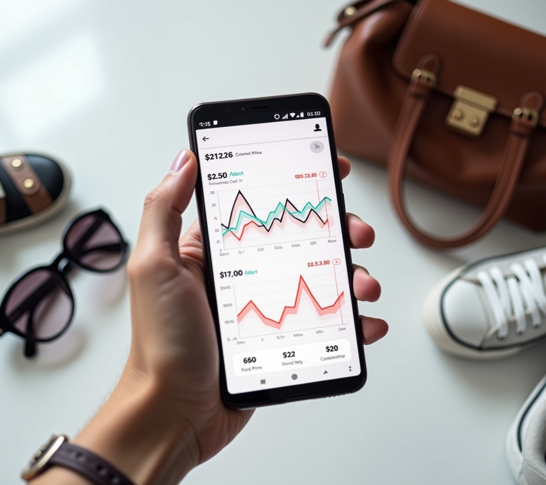 Price tracking app interface